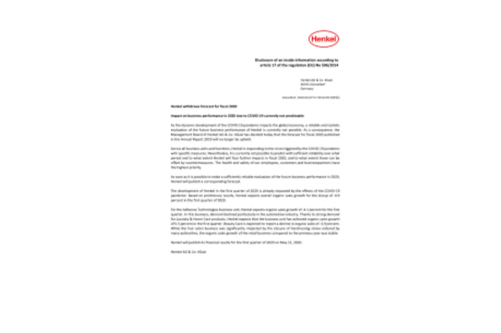 Ad-hoc Notification Outlook 2020