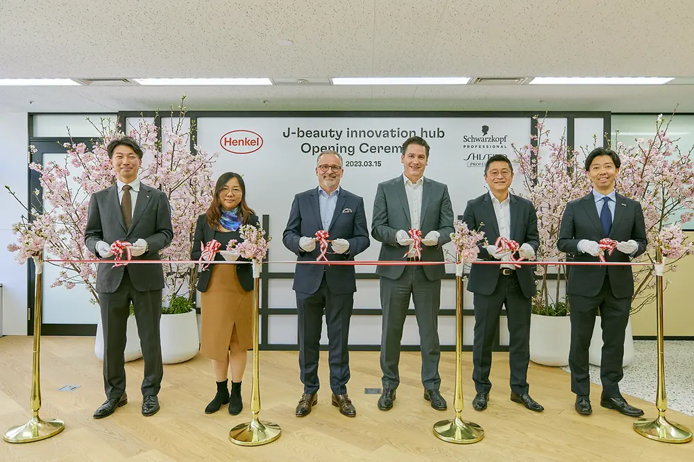 People at J-beauty innovation hub opening ceremony.