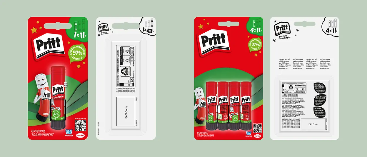Pritt blister packs